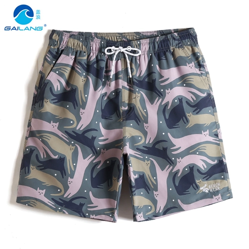 盖浪 Пляжные штаны, быстросохнущие шорты для плавания, оверсайз