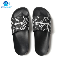Gailang mens household one-word slippers summer home indoor and outdoor non-slip bathroom bath slippers holiday sandals