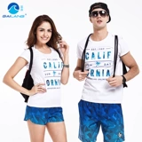 盖浪 Пляжная базовая приятная телу футболка с коротким рукавом для влюбленных для отдыха подходит для мужчин и женщин, короткий рукав