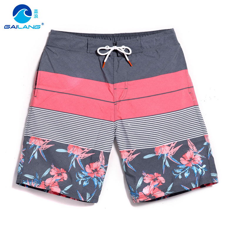 GWave Tide Men's Youth Beach Pants Speed Dry Big Size Loose Casual Flower Shorts Anti Splash Water Holiday Swim Pants