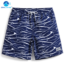 Gailang seaside resort beach pants mens quick-drying large size tide belt lined sports quarter shorts swimming boxers
