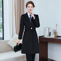 Качественный длинный синий ремень, средней длины