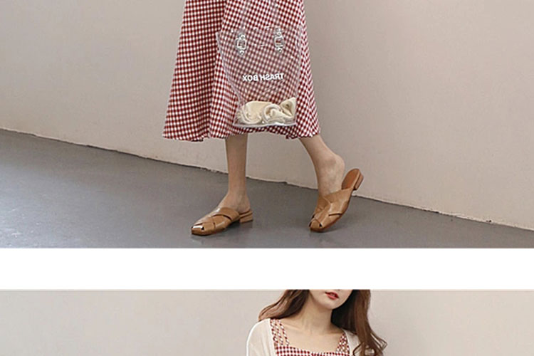Đầu thu 2019 mới khôn ngoan váy khói hoa chuông Pháp kẻ sọc nhỏ cộng với áo hai dây cardigan - Sản phẩm HOT các kiểu đầm nhung đẹp