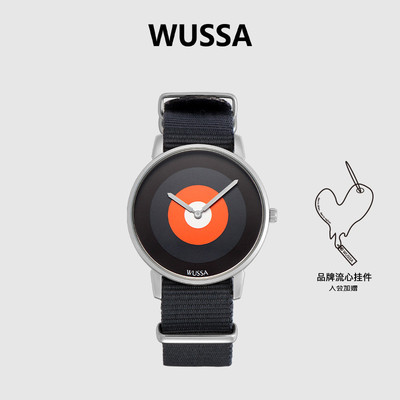 WUSSA舞时新款石英表潮流简约情侣表