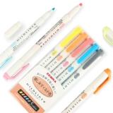 Японская флуоресцентная зебра, флуоресцентный двусторонний маркер для школьников, 26 цветов