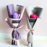 Многоцветное мыло с розой в составе с экстрактом подсолнечника, креативный подарок