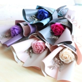 Многоцветное мыло с розой в составе с экстрактом подсолнечника, креативный подарок