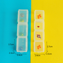 Word transparent 3 squares pill box individually carried Mass kit day early in the evening kit