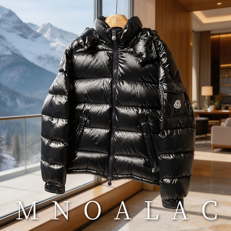 Mengkou Cat Maya down Jacket Unisex Black Thickened Outdoor Warm Puffer Jacket Couple Fashion Coat