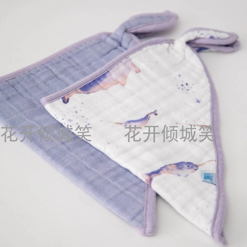 little un* pony unicorn baby triangle scarf baby cotton gauze saliva towel bib 2 pieces