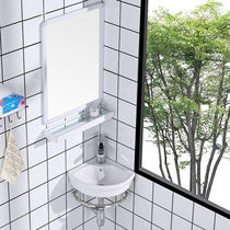 Small apartment corner basin wall hanging triangle wash basin mini stainless steel bracket basin toilet washbasin pool branch