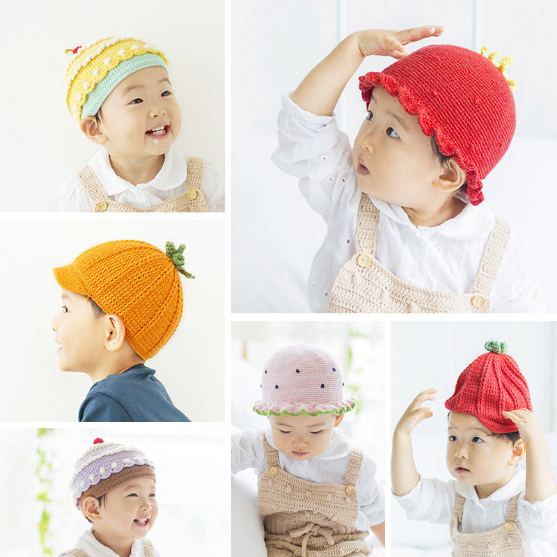 New mommy handmade gourmet castle hat Baby handmade live diy yarn group crochet homemade material bag