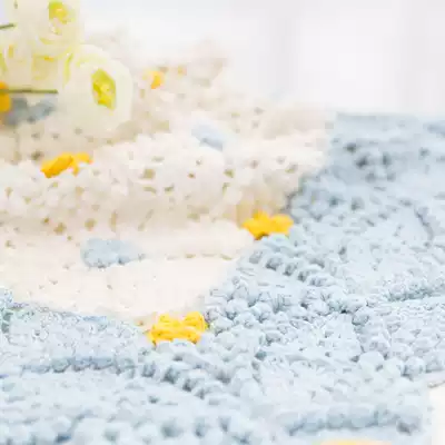 New mommy hand-made Pearl flower blanket hand-woven parquet cotton wool crochet material bag
