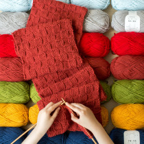 New Mommy Hands as Handmade 2 Number of pure Artisanal Diy Woven Scarves Soft And Thick Wire Wool Wire Group Women Self-Woven Material Bag