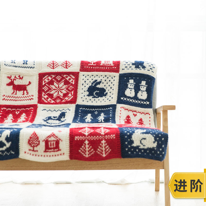 New mommy hand made for Fairisland blanket wool hand choreography No. 1 thick wool wire group stick stitch woven material bag