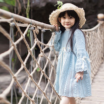 New Mommy Hands for a Beautiful Parenting Princess Dress Pure Hand Woven Diy Children Sweater Crochet Wool Thread Material Bag