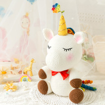 New Mommy Hands As Unicorn Doll Handmade Diy Woven Hair Thread Group Thick Wire Crochet Doll Material Bag Good