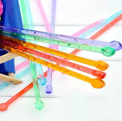 New mommy hand single head Crystal needle knitting tool color scarf acrylic wool long knitted sweater needle