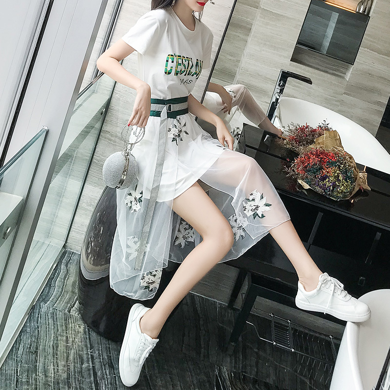 2022 new light ripening wind port Taste Women Dress slim Aging Foreign Pie Dress Suit Summer Dress with two sets of women Summer