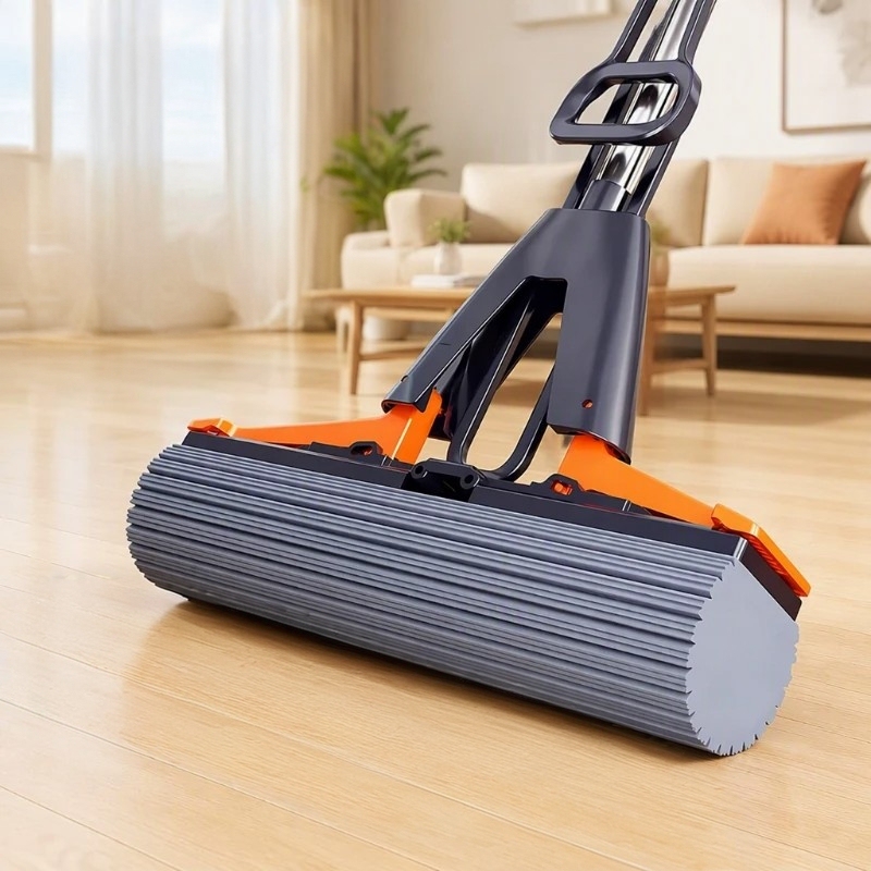 Sponge Mop for Home Use, One-Step Cleaning, Dual-Use for Dry and Wet, Absorbent Sponge Head Mop, Pva Mop, Cleaning Magic Tool