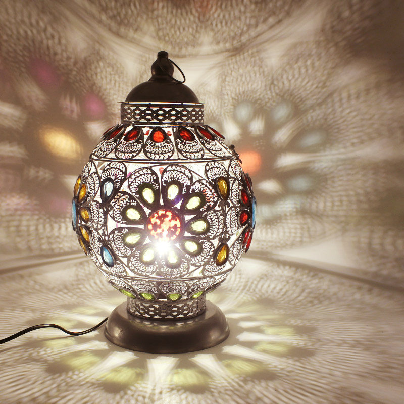 Morocco Retro Table Light Creative Bed Lights Features Xinjiang Restaurant Bar Cafe Handmade Decoration Light