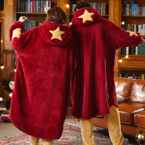 Демисезонная пижама для влюбленных, коралловое бархатное демисезонное флисовое зимнее термобелье, большой размер