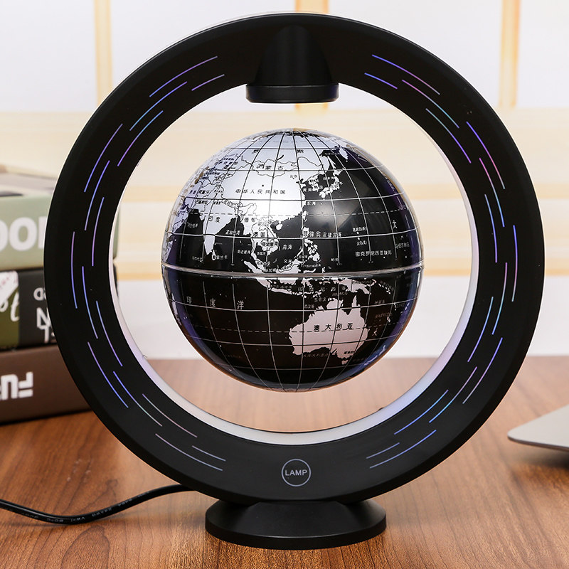 Luminous Maglev globe rotation black technology desk room decoration Student creative birthday gift