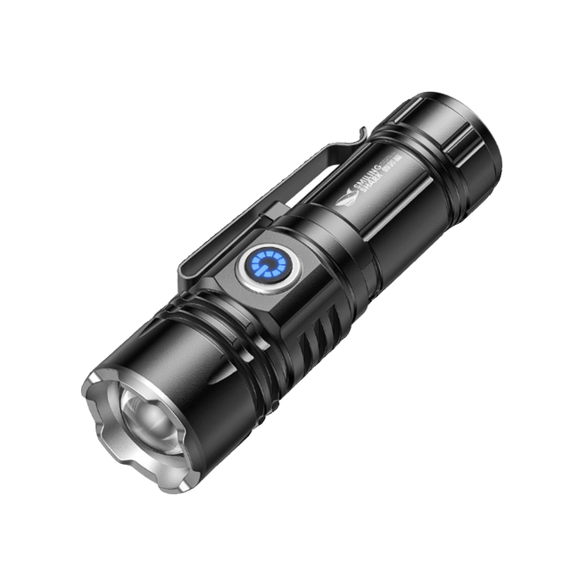 Smiling Shark Ultra-Bright Mini Zoom Flashlight with Magnetic Attachment M60 White Laser Led Outdoor Long-Range Home Convenient Light