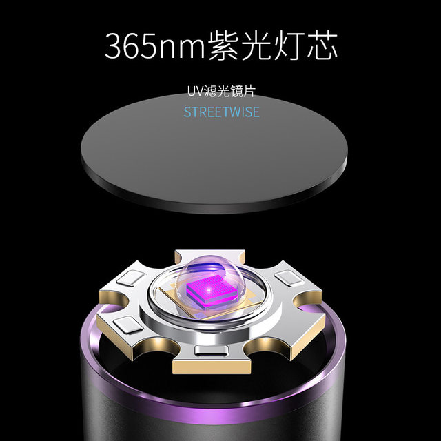 Fluorescent agent purple light flashlight banknote detection aflatoxin ultraviolet flashlight high precision digital display bacteria tester