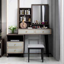  Modern minimalist dressing table Bedroom net celebrity ins wind small apartment dressing table Small storage cabinet integrated makeup table