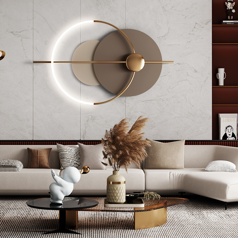 Italian minimalist sofa background wall decoration hanging decoration living room creative wall wrought iron wall decoration beauty salon wall wall metal