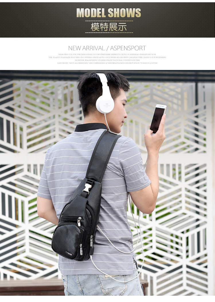 Túi ngực mới túi nam phiên bản thông thường của Hàn Quốc thời trang nam túi Messenger Túi đeo vai túi nhỏ túi đeo eo túi du lịch