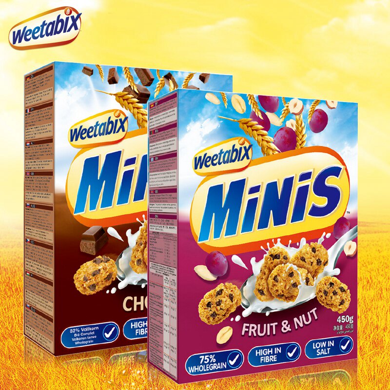 UK imported grain ready-to-eat Weetabix Vidomai breakfast cake with chocolate fruit nuts 450g