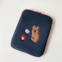 una Korean ins blogger dinotaeng’s same style marshmallow persimmon bear iPad tablet storage bag