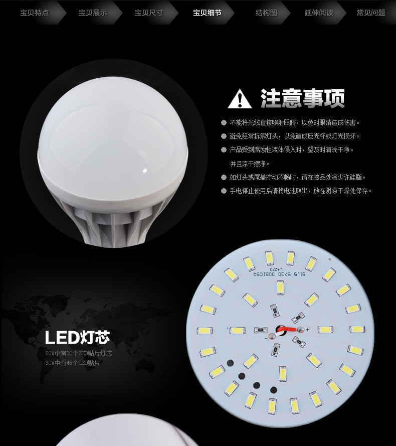 探露LED应急照明灯泡 充电挂灯户外露营野营帐篷灯 超亮马灯摆摊