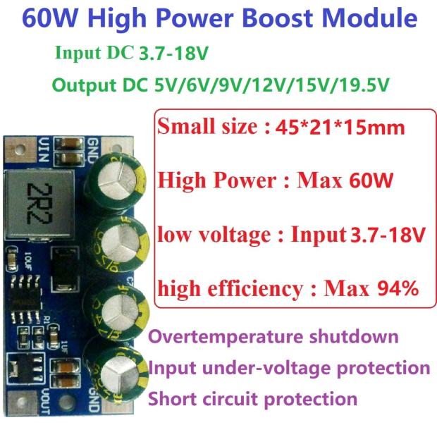 60W DC DC Converter Step-Up Boost Module DD0424TA