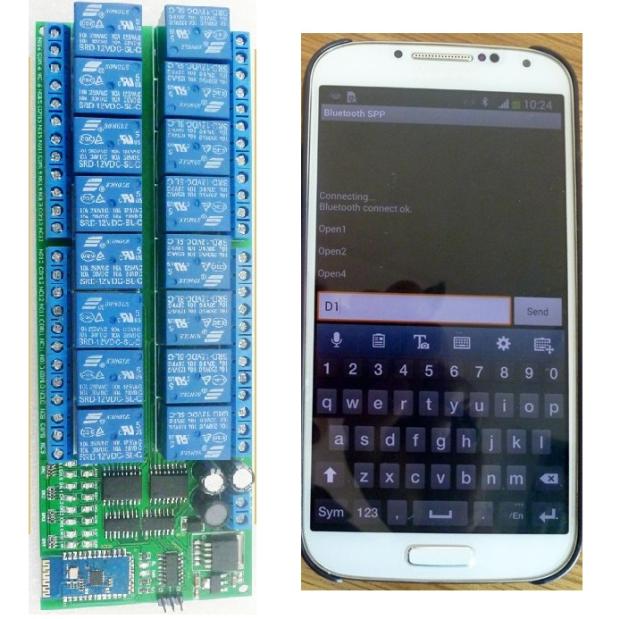 12V 16 channel Android Bluetooth Relay Board Wireless control remote control switch smart home lighting