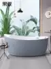 Kokang Nordic simple freestanding bathtub Industrial Feng Shui marl tub 1 3-1 8-meter insulated bathtub bath