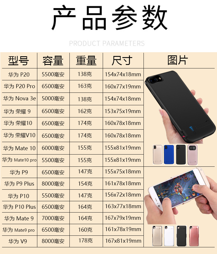 V10 Huawei pin điện thoại di động sạc Po Clip P20 / P10 / 9 / cộng / Mate9 / vinh quang 9 / v9 - Ngân hàng điện thoại di động sạc dự phòng cho iphone