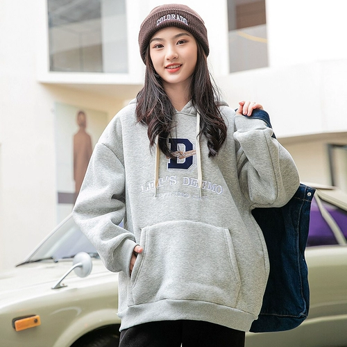 Демисезонная модная утепленная толстовка, 2023, городской стиль, в западном стиле, подходит для подростков, для средней школы