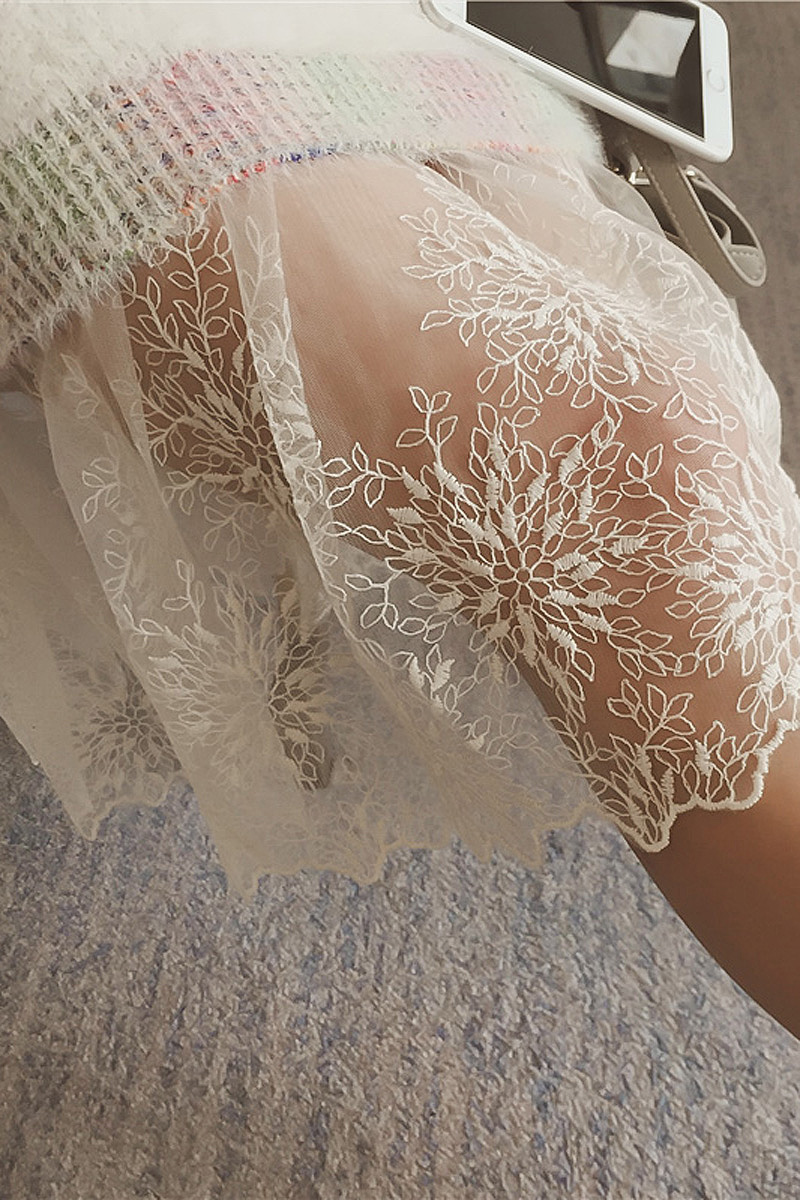 Hàn Quốc phiên bản của mùa thu và mùa đông nụ lụa gạc nửa chiều dài váy trong phần dài của quan điểm hoang dã ren lót váy váy váy chân váy lụa satin