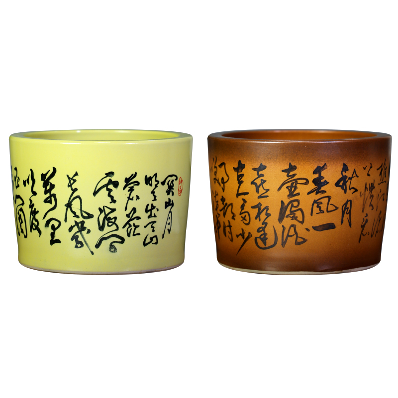 Jingdezhen ceramic furnishing articles of modern Chinese style mesa adornment hand - made calligraphy and painting cylinder study calligraphy and painting scroll to receive goods