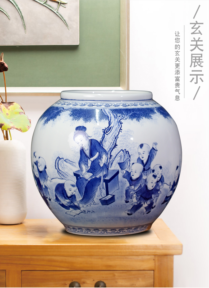 Jingdezhen ceramics glaze under mesa place character vase household to the sitting room porch TV ark, adornment