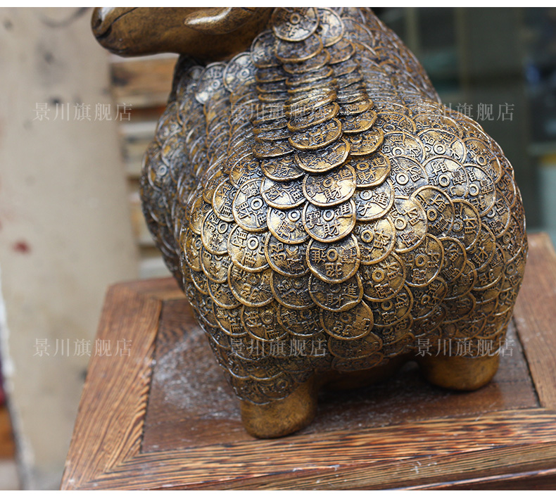 Jingdezhen violet arenaceous zodiac sheep furnishing articles home sitting room feng shui jewelry shop in plutus handicraft mesa adornment