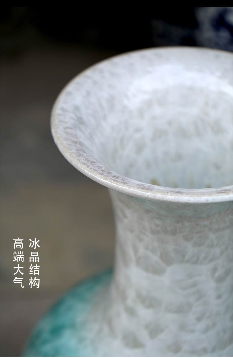 Jingdezhen ceramic up porcelain crystalline glaze contracted sitting room of large modern vase vase decoration furnishing articles