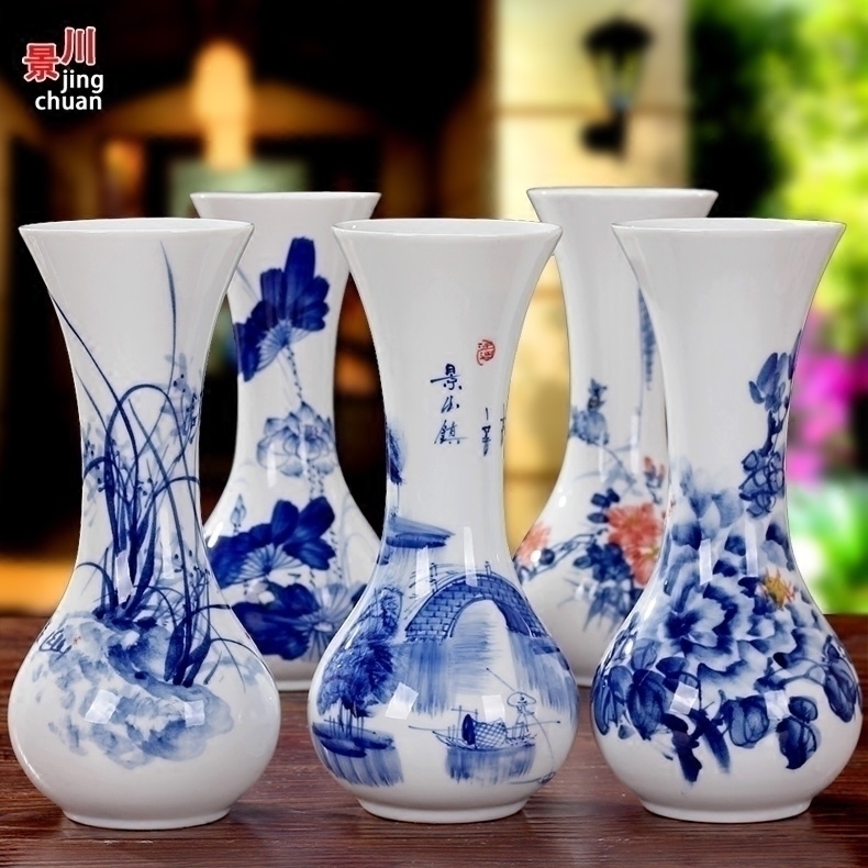 Floret bottle hand - made flowers flower porcelain of jingdezhen ceramics, household act the role ofing is tasted sitting room adornment mesa furnishing articles