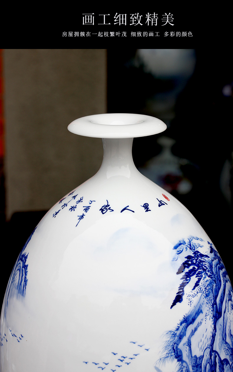 Jingdezhen ceramic hand - made somebody else vase in the mountains of modern household of Chinese style living room craft ornaments archaize furnishing articles