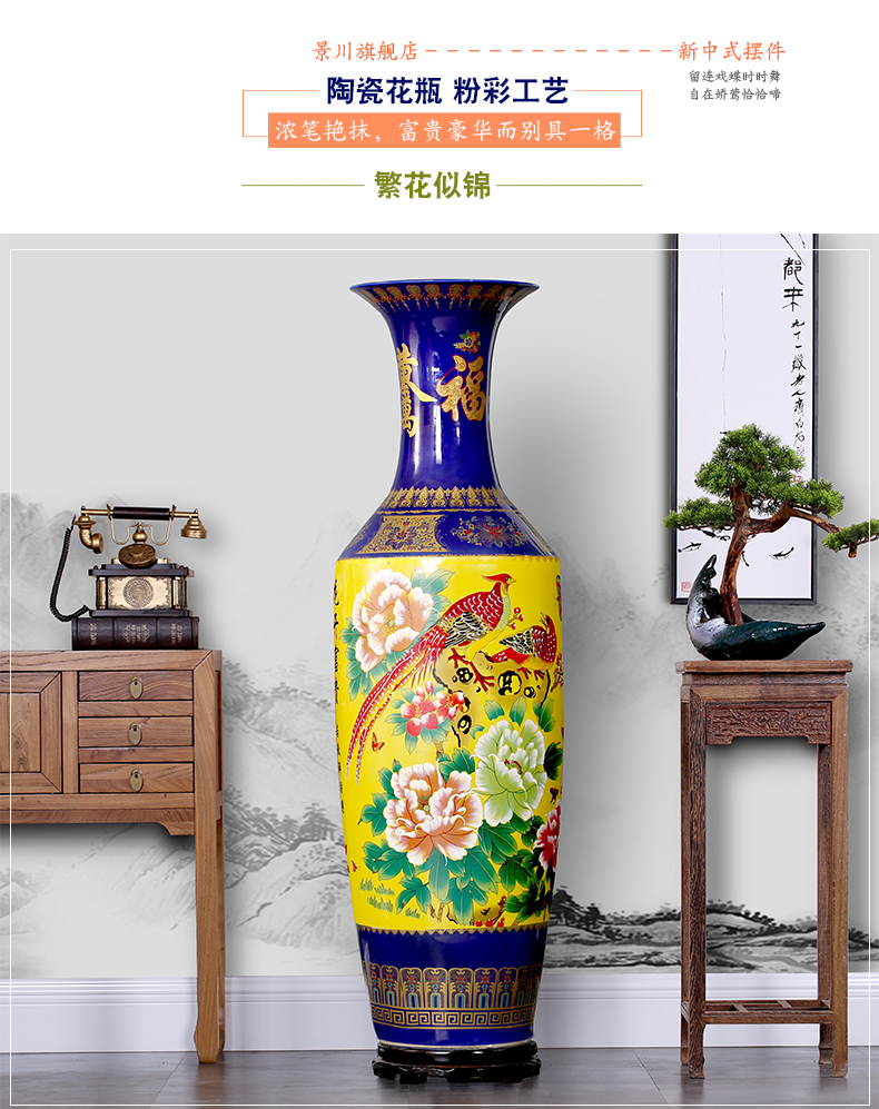 Jingdezhen ceramics vase of large sitting room large home decoration porcelain hotel opening gifts furnishing articles