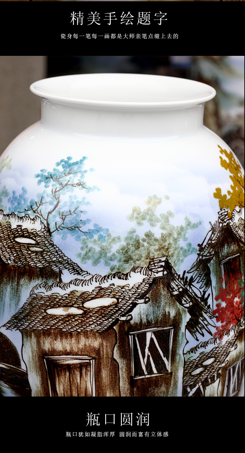 Jingdezhen ceramics green lake town hand - made vases, Chinese style is I sitting room home furnishing articles mesa adornment