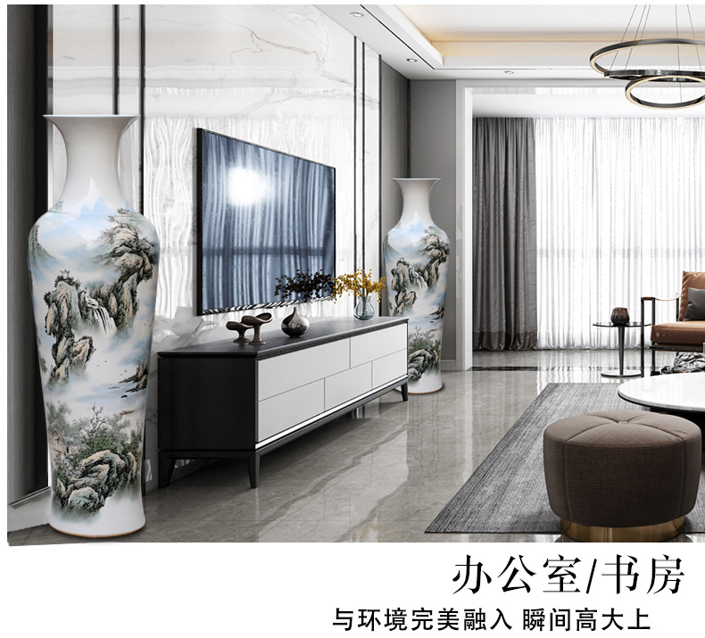 Jingdezhen ceramic famille rose porcelain has a long history in the hand - made be born big vase sitting room that occupy the home furnishing articles opening gifts